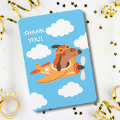 Hond Piloot Bestuurt Vliegtuig, Schattige Leuke Ki Bedankkaart