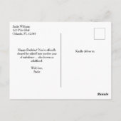 Hond piloot vliegt Vliegtuig grappig Vliegtuig Ver Briefkaart (Achterkant)