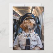 Hond Piloot & Vliegtuig, Cool Grappige Vliegtuig V Kaart (Voorkant)
