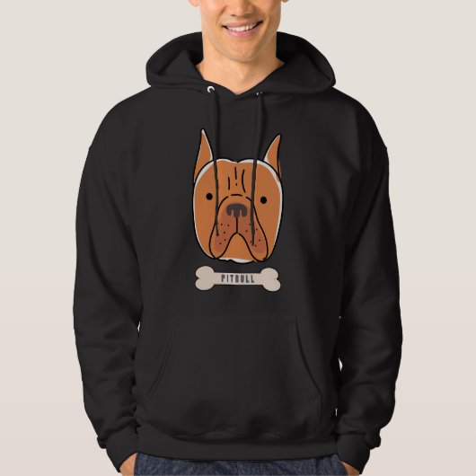Hond Pitbull Huisdieren Hoodie (Voorkant)