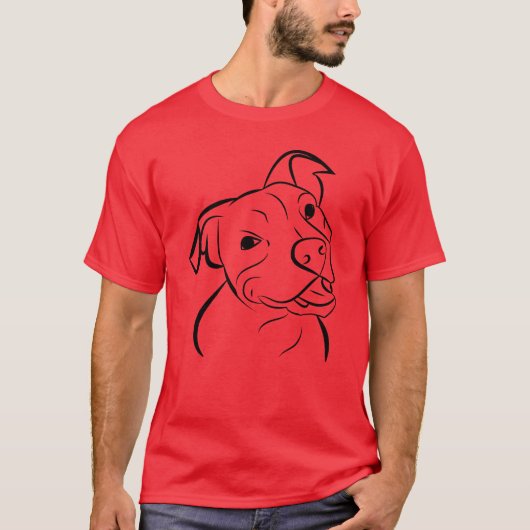 Hond pitbull jongen meisje t-shirt (Voorkant)