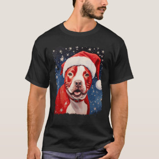 Hond Pitbull Kerstmis T-shirt