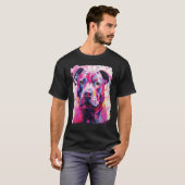 Hond Pitbull Roze T-shirt (Voorkant volledig)