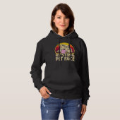 Hond Pitbull rustput gezicht F Hoodie (Voorkant volledig)