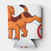 Hond plassen op hond poep teken blikjeskoeler (Achterkant)