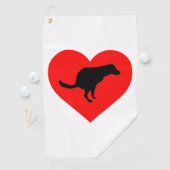 Hond poephart golfhanddoek (Insitu)