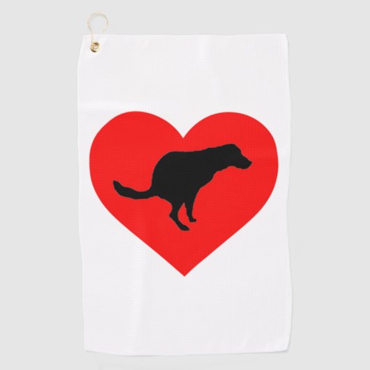 Hond poephart golfhanddoek (Voorkant)