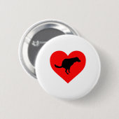 Hond poephart ronde button 5,7 cm (Voorkant /achterkant)