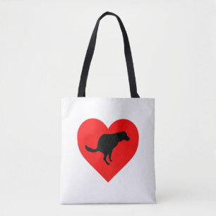 Hond poephart tote bag