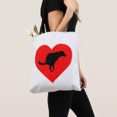 Hond poephart tote bag (Dichtbij)