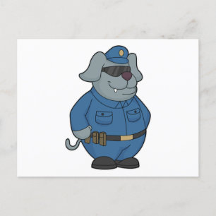 Hond Politie agent Politie Briefkaart