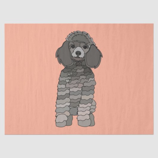 Hond Poodle Huisdier Tissuepapier (Voorkant)