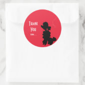 Hond Poodle Verjaardagsfeestje Favor Sticker (Tas)