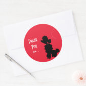 Hond Poodle Verjaardagsfeestje Favor Sticker (Envelop)