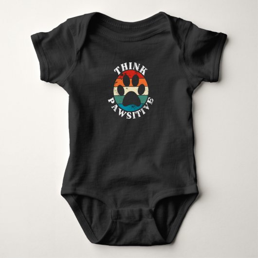 Hond Poot Denk Positief T-Shirt (Voorkant)