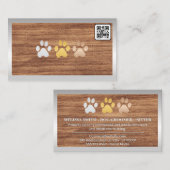 Hond Poot Hout | QR-code visitekaartje (Voorkant / Achterkant)