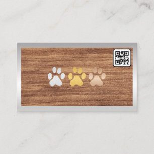 Hond Poot Hout   QR-code visitekaartje