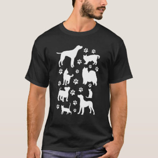 Hond Poot Kat   Hond     Schattige Katten en Honde T-shirt
