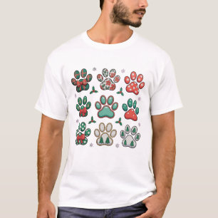 Hond Poot Kerst Coquette Strik Kerstboom Familie T-shirt