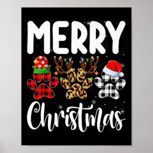 Hond Poot Kerst Elf Rendier Kerstman Puppy Hond Li Poster