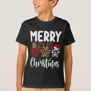 Hond Poot Kerst Elf Rendier Kerstman Puppy Hond Li T-shirt
