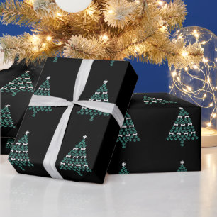 Hond Poot Kerstboom Cute Kerstcadeau Puppy Liefheb Cadeaupapier