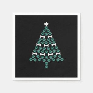 Hond Poot Kerstboom Cute Kerstcadeau Puppy Liefheb Servet