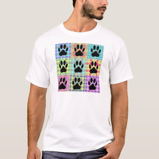 Hond Poot Patroon Dekbed T-shirt (Voorkant)