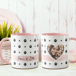Hond Poot Roze Foto en Tekst Mok