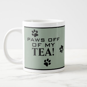 Hond Poot Typografie Thee Liefhebber Groen Zwart C Grote Koffiekop