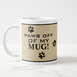 Hond Poot Typografie Warme Drank Aangepaste Specia Grote Koffiekop