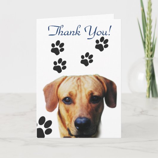 Hond Pootafdruk Bedankt (Voorkant)