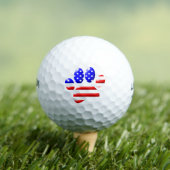 Hond Pootafdruk VS Vlag Golfballen (Insitu Shirt)