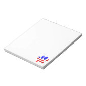 Hond Pootafdruk VS Vlag Notitieblok (Linkerzijde)