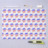 Hond Pootafdruk VS Vlag Tissuepapier (Craft)