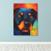 Hond Portret Art Canvas Print (Insitu (Houten vloer))
