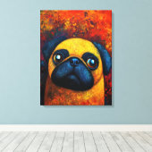 Hond Portret Art Canvas Print (Insitu (Houten vloer))