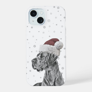 Hond Portret Kerst Telefoonhoesjes iPhone 15 Case