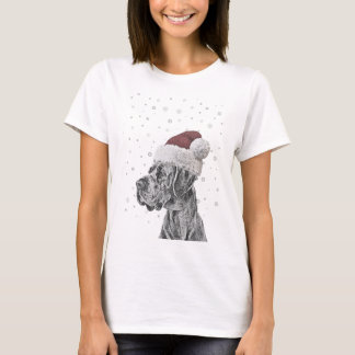 Hond Portret Kerst Vrouwen T-shirt