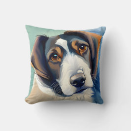 Hond portret schets 3D schilderij Kussen