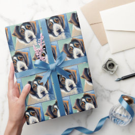 Hond portret schets schilderij cadeaupapier