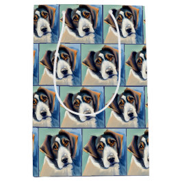 Hond portret schets schilderij medium cadeauzakje