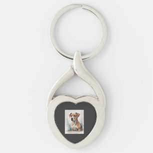 Hond Portret Waterverf Sleutelhanger