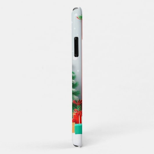 Hond poseren tussen feestelijke kerstversieringen Case-Mate iPhone case (Achterkant/rechts)