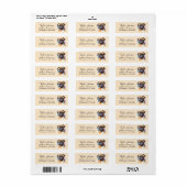 Hond Postadreslabel met Pug Etiket (Full Sheet)