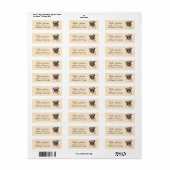 Hond Postadreslabel met Pug Etiket (Full Sheet)