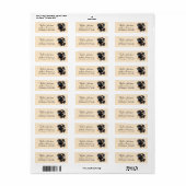 Hond Postadreslabel met Pug Etiket (Full Sheet)
