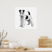 Hond Poster/Muur Kunst Fox Terrier Poster (Keuken)