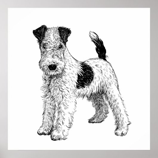 Hond Poster/Muur Kunst Fox Terrier Poster (Voorkant)