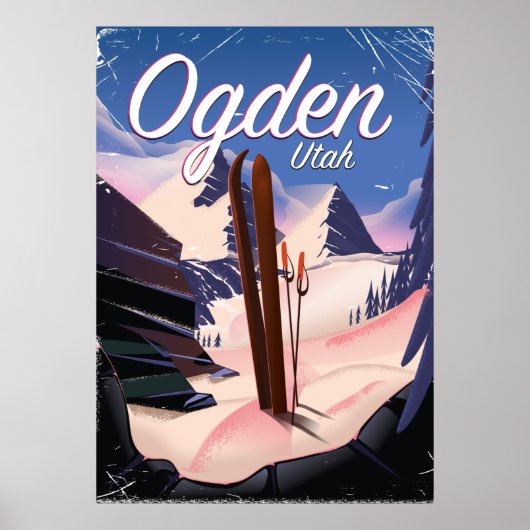Hond, poster Utah Ski (Voorkant)